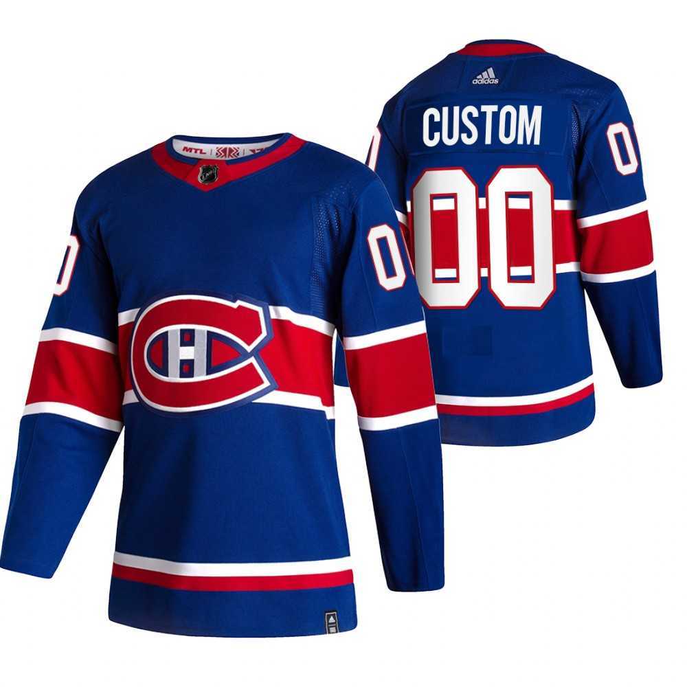 Montreal Canadiens Customized Blue Adidas 2020-21 Reverse Retro Alternate Jersey,We sell and wholesale Montreal Canadiens Customized Blue Adidas 2020-21 Reverse Retro Alternate Jersey on line form chian!